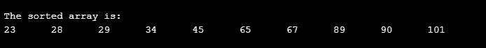 output-quick-sort