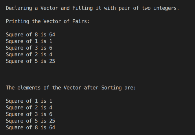 C++ pair template