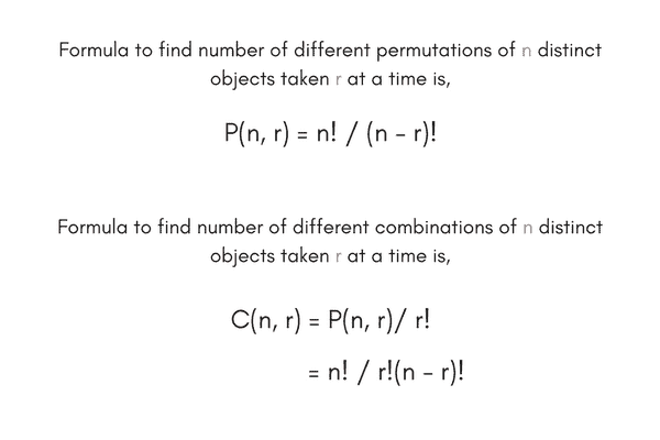 Definition of nPr and nCr