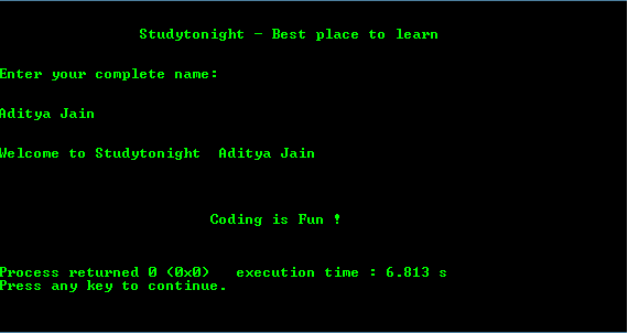 Use of Gets() Program in C language