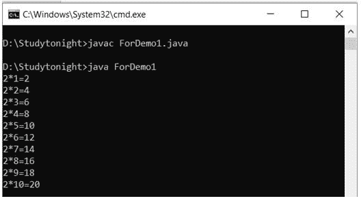 for-loop-output 