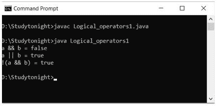 Logical Operator Example