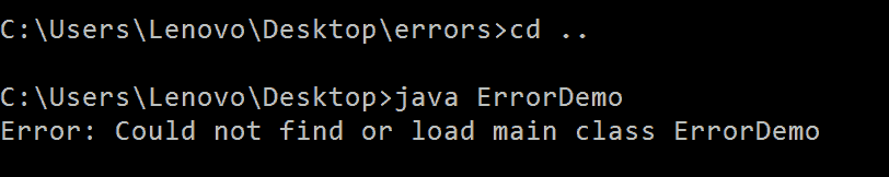 Incorrect directory