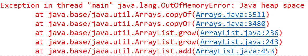 OutOfMemory Error