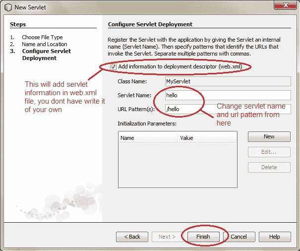steps to create servlet application in netbeans