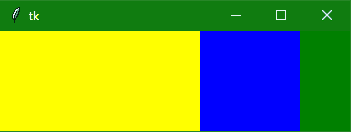 tkinter pack geometry manager example